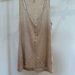 Women's Beige Sleeveless Top